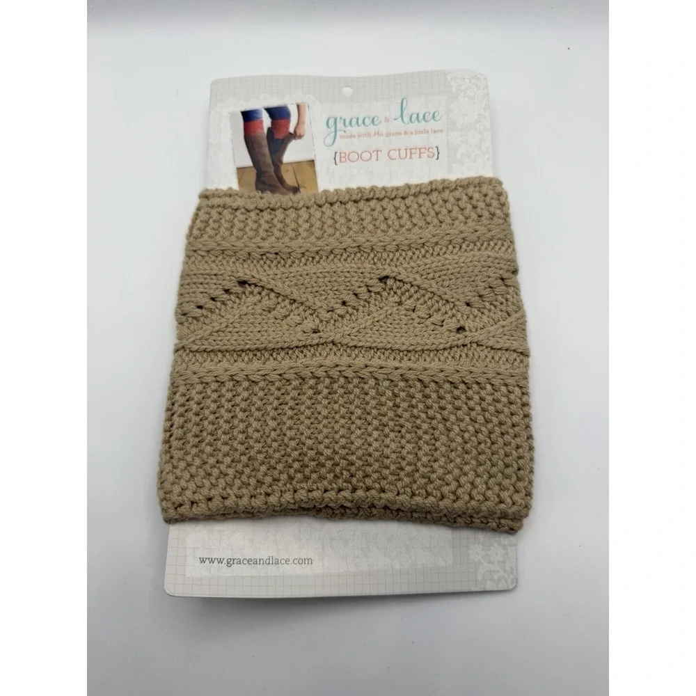 Grace & Lace Original Boot Cuffs-Cabled Cuff-Natural-New